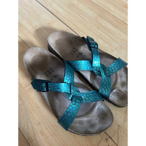 Birkenstock green sandals size 38 Birko